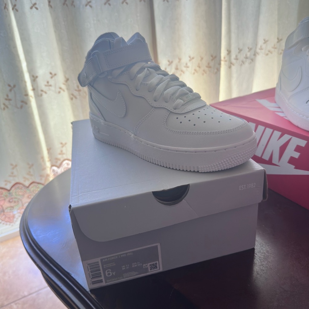Nike All-White High-Top Sneakers
